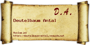 Deutelbaum Antal névjegykártya